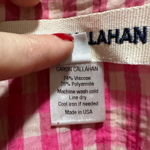 Caron Callahan gingham wrap top. - Picture 6 of 7